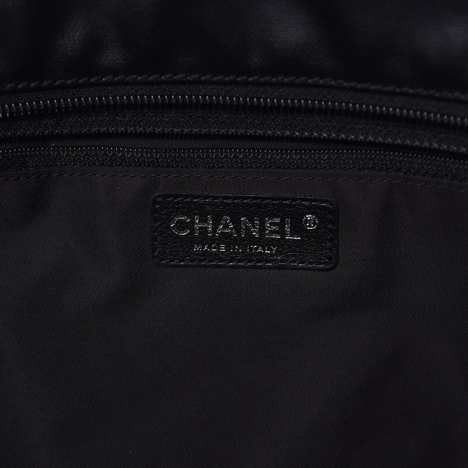 Chanel Coated Canvas Stitched XL Paris Biarritz Tote Black 8 of 10
