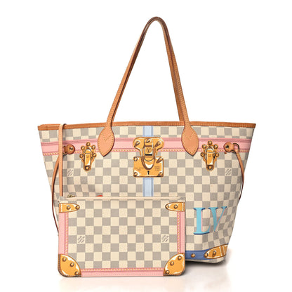 Louis Vuitton Damier Azur Summer Trunks Neo Neverfull MM 3 of 10