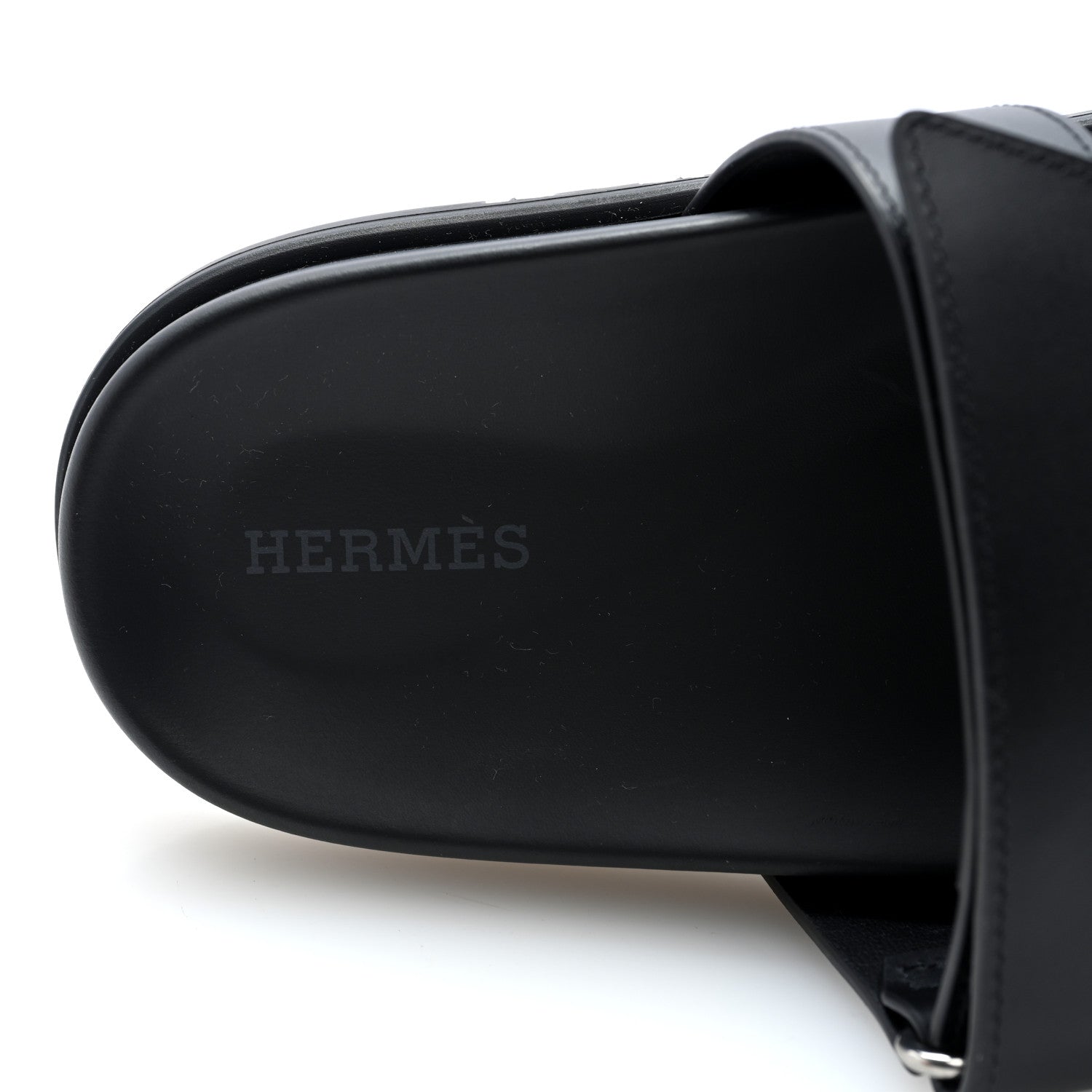 Hermes Calfskin Womens Chypre Sandals 39 Black 8 of 10