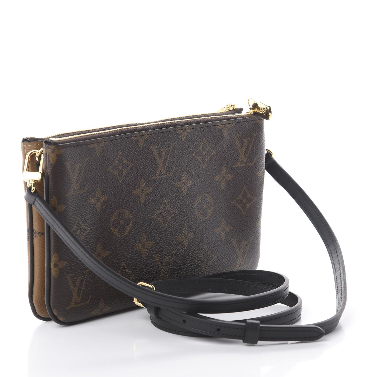 Reverse Monogram Giant Double Zip Pochette