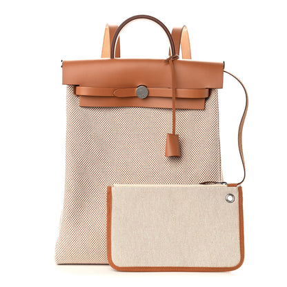 Hermes Vache Hunter Criss Viking Herbag a Dos Retourne Backpack Ecru Beige Naturel 2 of 9