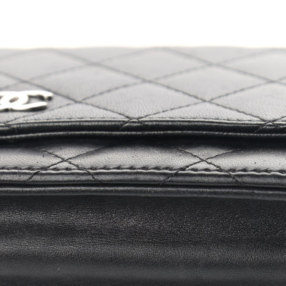 Chanel Lambskin Quilted Wallet On Chain WOC Black 11 of 19