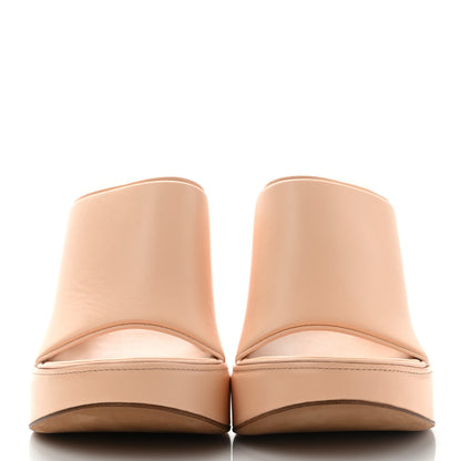 Bottega Veneta Nappa Slide Platform 115 Wedge Sandals 38 Macaroon 2 of 8