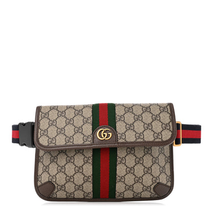 Gucci GG Supreme Monogram Web Small Ophidia Belt Bag Brown 1 of 11