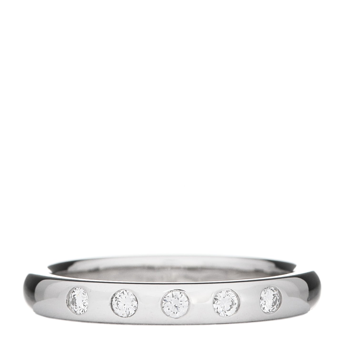 Platinum Diamond Elsa Peretti Stacking Band Ring 50 5.5