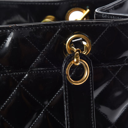 Chanel Patent Quilted Shoulder Bag Black 23 of 28