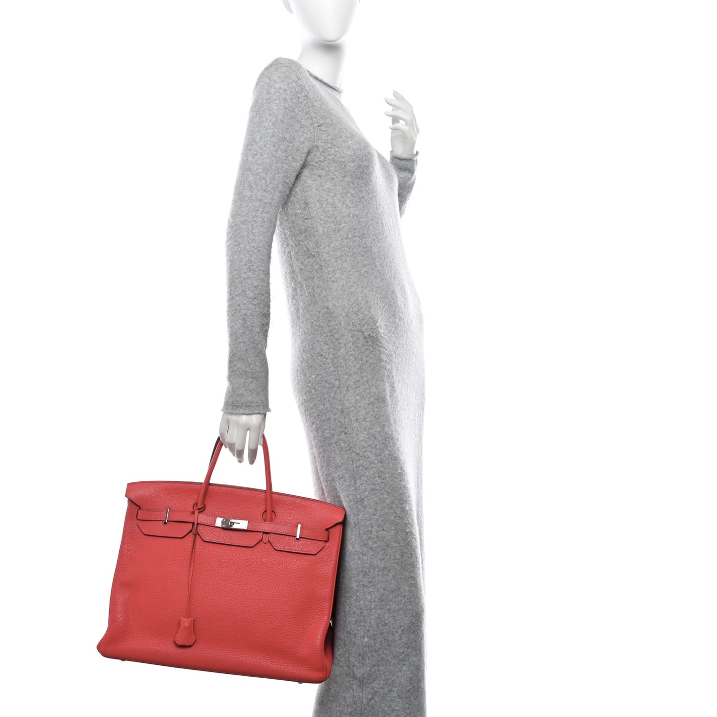 Taurillon Clemence Birkin 40 Rouge Venetian