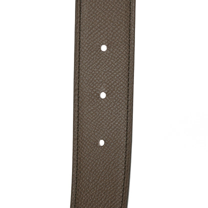 Hermes Swift Epsom 32mm Au Carre H Belt 95 Etoupe Orange 5 of 5
