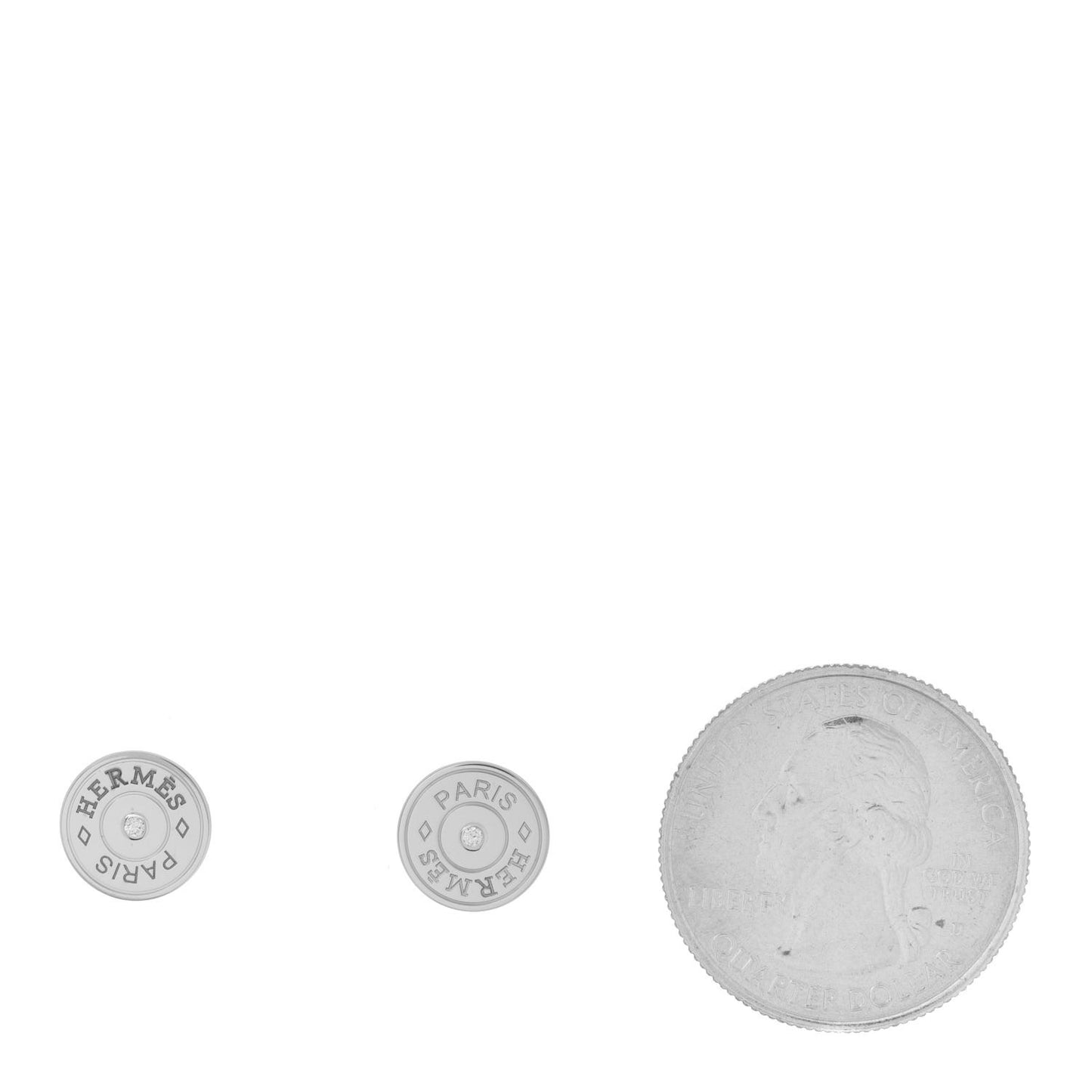 18K White Gold Diamond Small Gambade Earrings