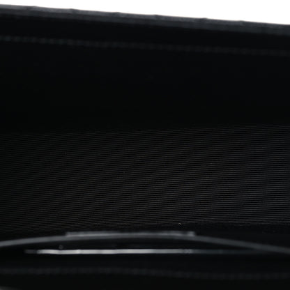 Saint Laurent Grain De Poudre Textured Mixed Matelasse Triquilt Medium Monogram Monochrome Satchel Black 5 of 9