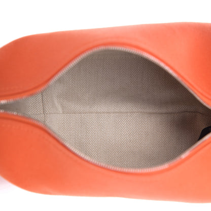 Hermes Canvas Small Bride-A-Brac Pouch Orange Burgundy 4 of 9
