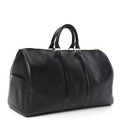 Louis Vuitton Epi Keepall 45 Black 2 of 9