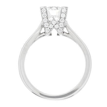 Harry Winston Platinum Diamond 1.21ct HW Logo Engagement Ring 49 5 2 of 6