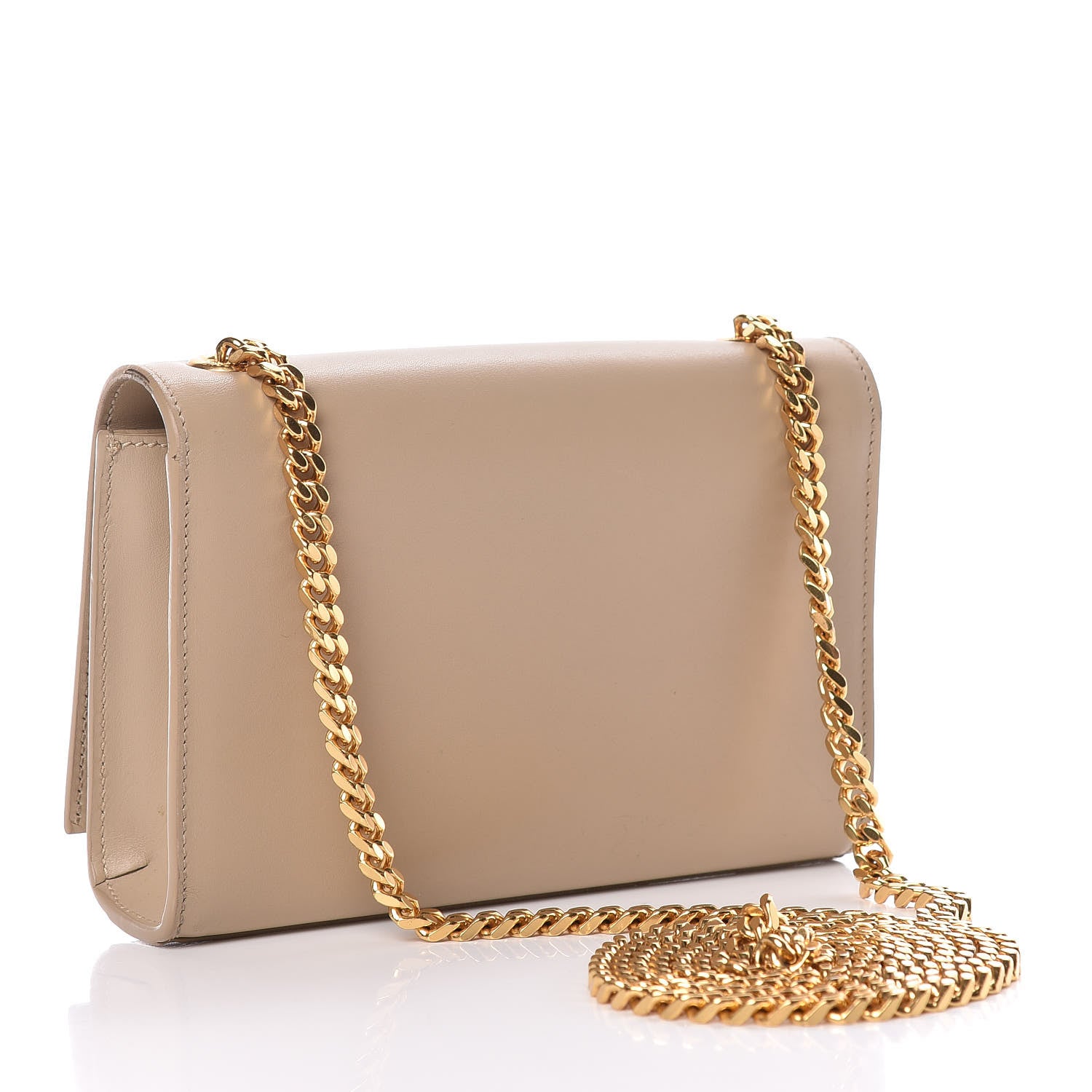 Saint Laurent Calfskin Small Classic Monogram Kate Tassel Satchel Dark Beige 3 of 10