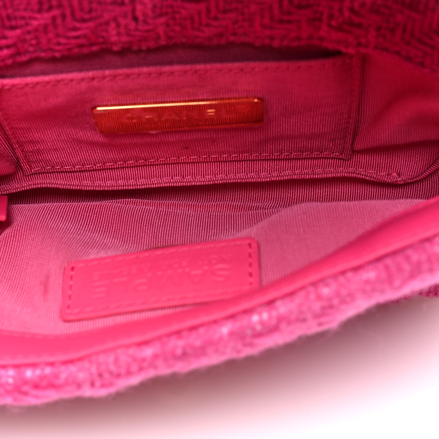 Chanel Tweed Quilted Chanel 19 Waist Bag Pink 5 of 10