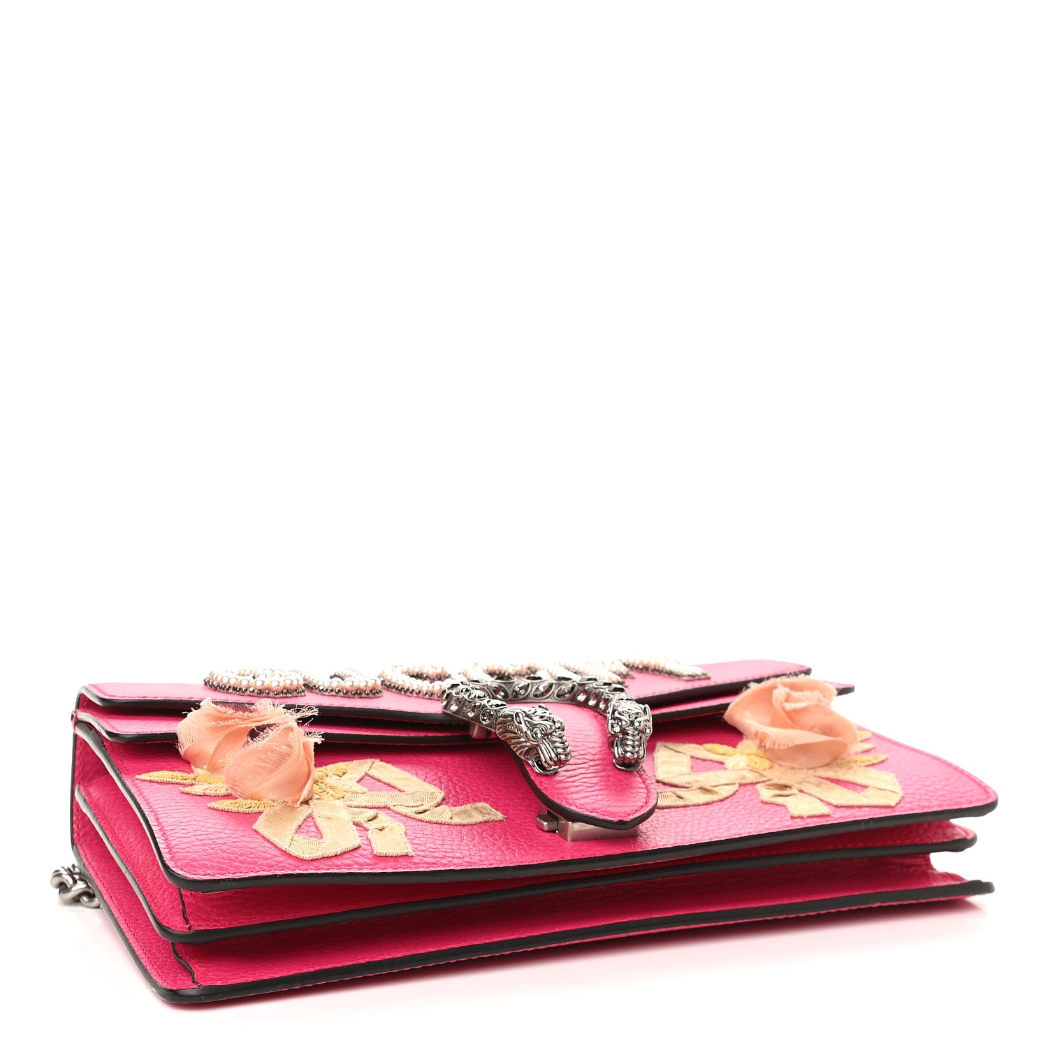 Gucci Pebbled Calfskin Embellished Guccify Small Dionysus Shoulder Bag Rosa 4 of 10