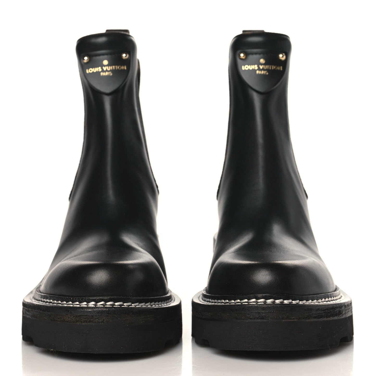 Calfskin Monogram Beaubourg Ankle Boots 37.5 Black
