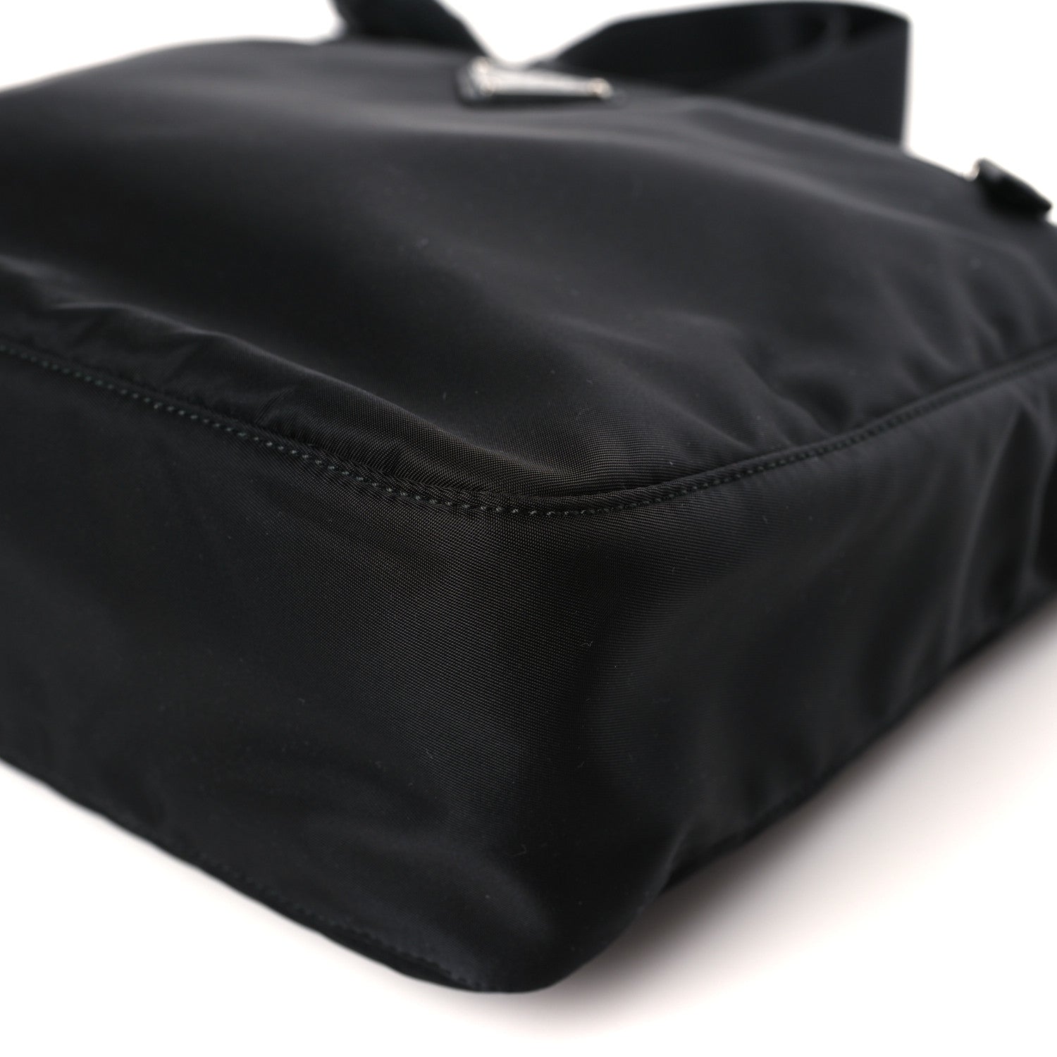 Prada Re-Nylon Vela Saffiano Pocket Double Zip Messenger Bag Black 9 of 9