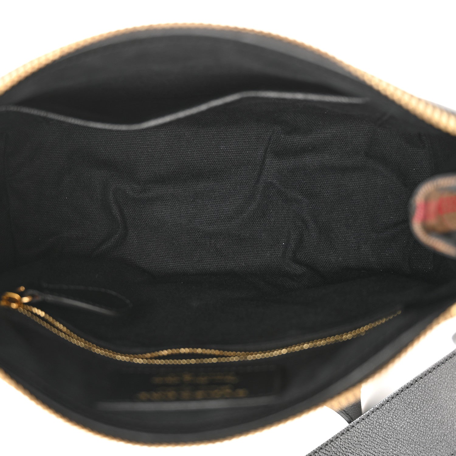 Burberry Soft Grain Calfskin House Check Small Helmsley Crossbody Black 4 of 10
