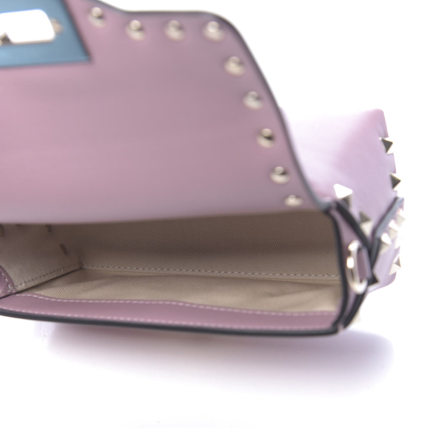 Vitello Mini Rockstud Crossbody Bag Lipstick