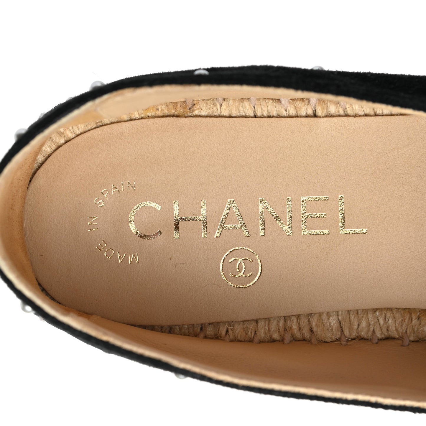 Suede Pearl CC Espadrilles 37 Black