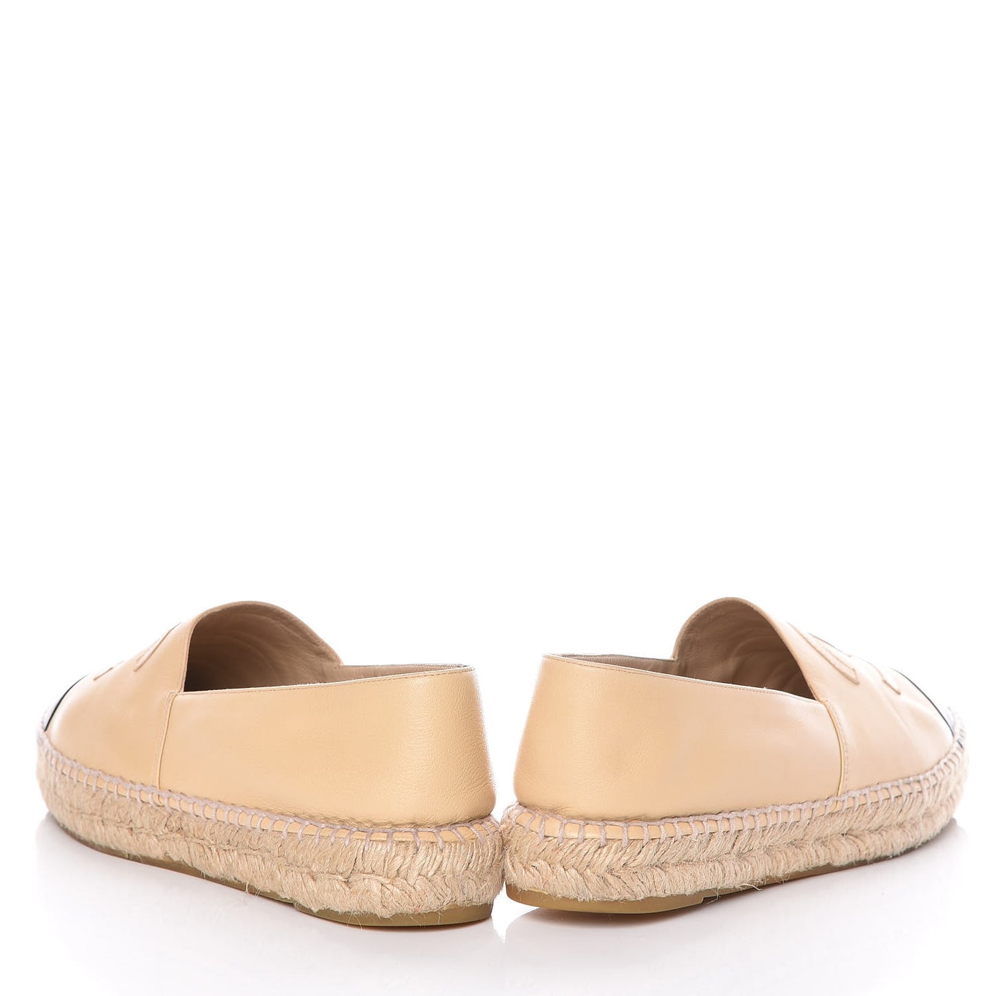 Lambskin CC Espadrilles 42 Beige Black