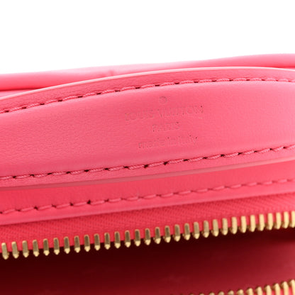 Louis Vuitton Calfskin Embroidered Monogram Pop My Heart Bag Pouch Dragon Fruit Pink 6 of 10