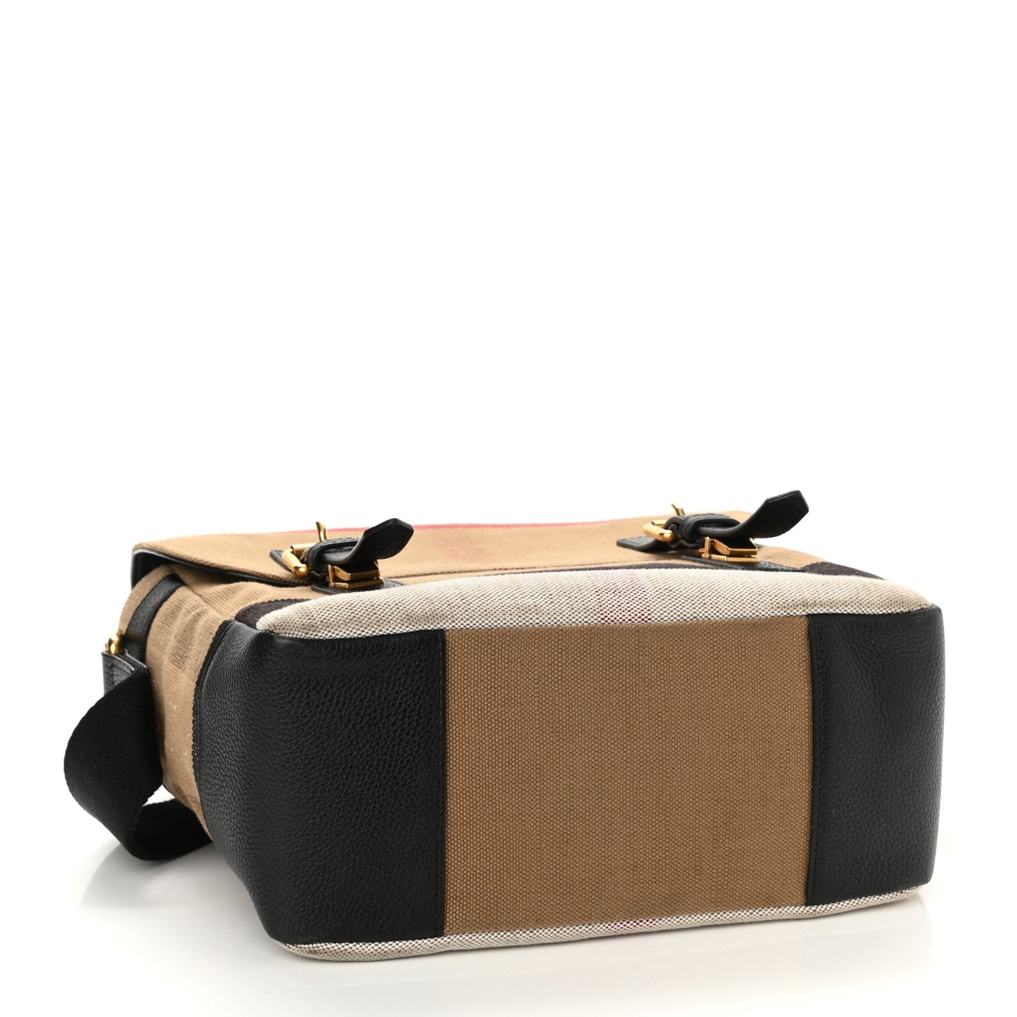 Canvas Mega Check Small Baildon Messenger Bag Black