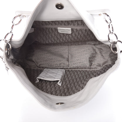 Christian Dior Lambskin Cannage Medium Dior Soft Hobo White 5 of 9
