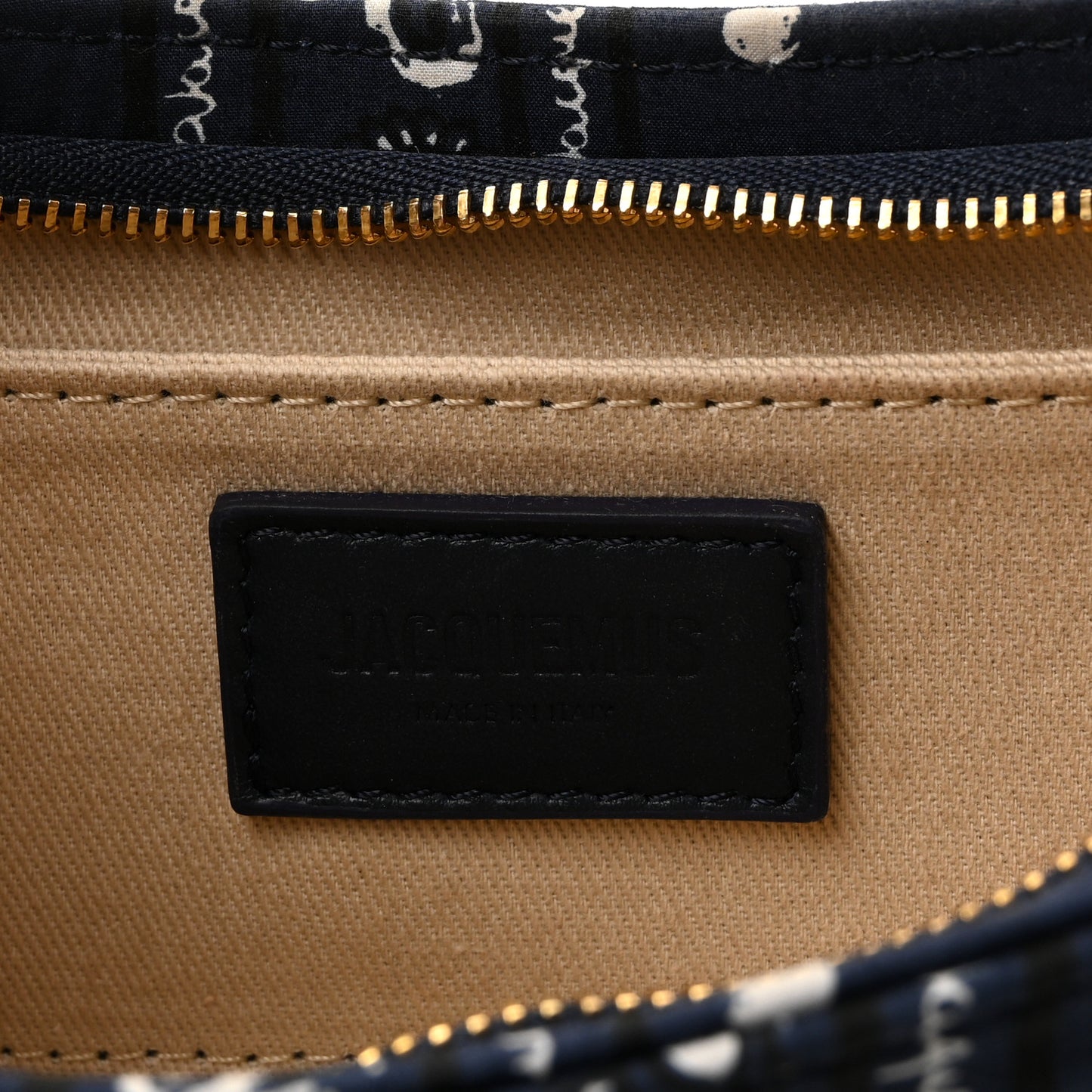 Cotton Canvas Paisley Print Le Bisou Navy