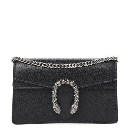 Gucci Calfskin Super Mini Dionysus Shoulder Bag Black 1 of 9