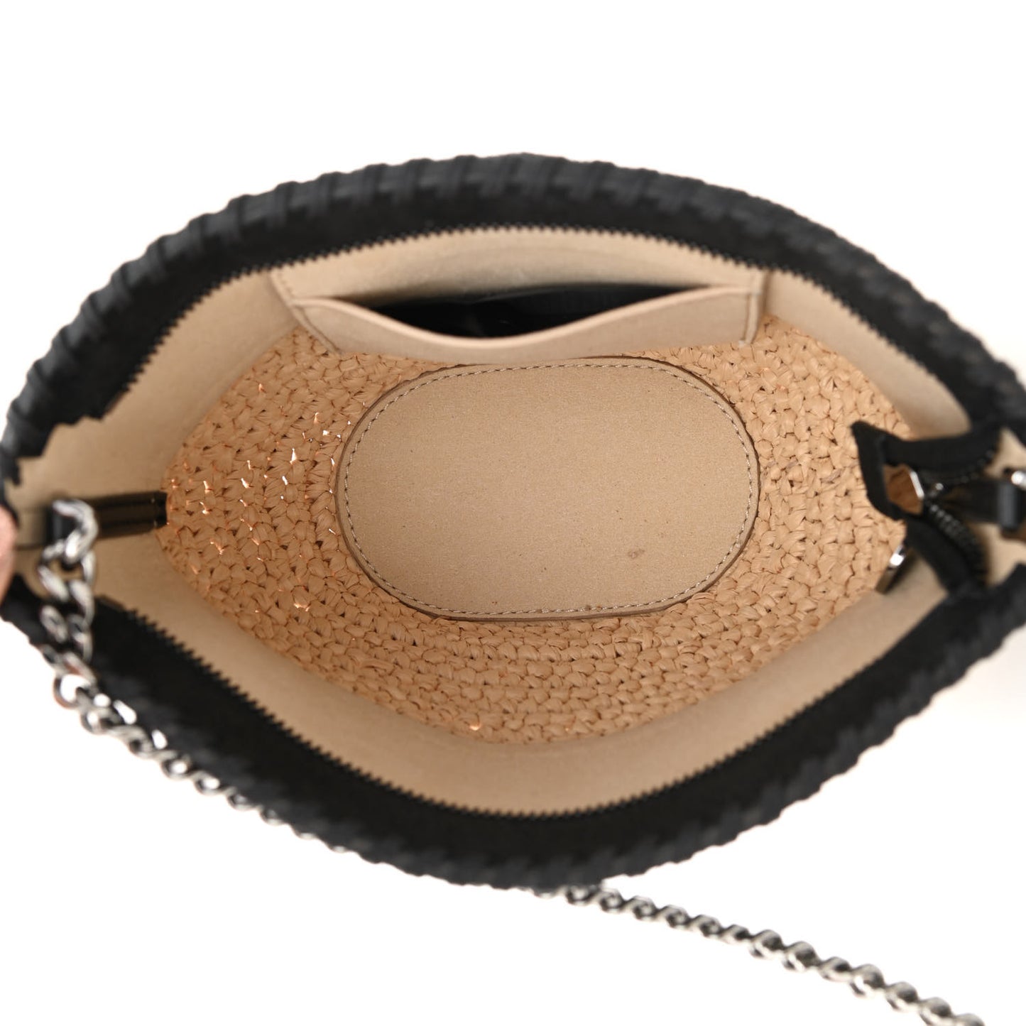Shaggy Deer Raffia Mini Shoulder Bag Black