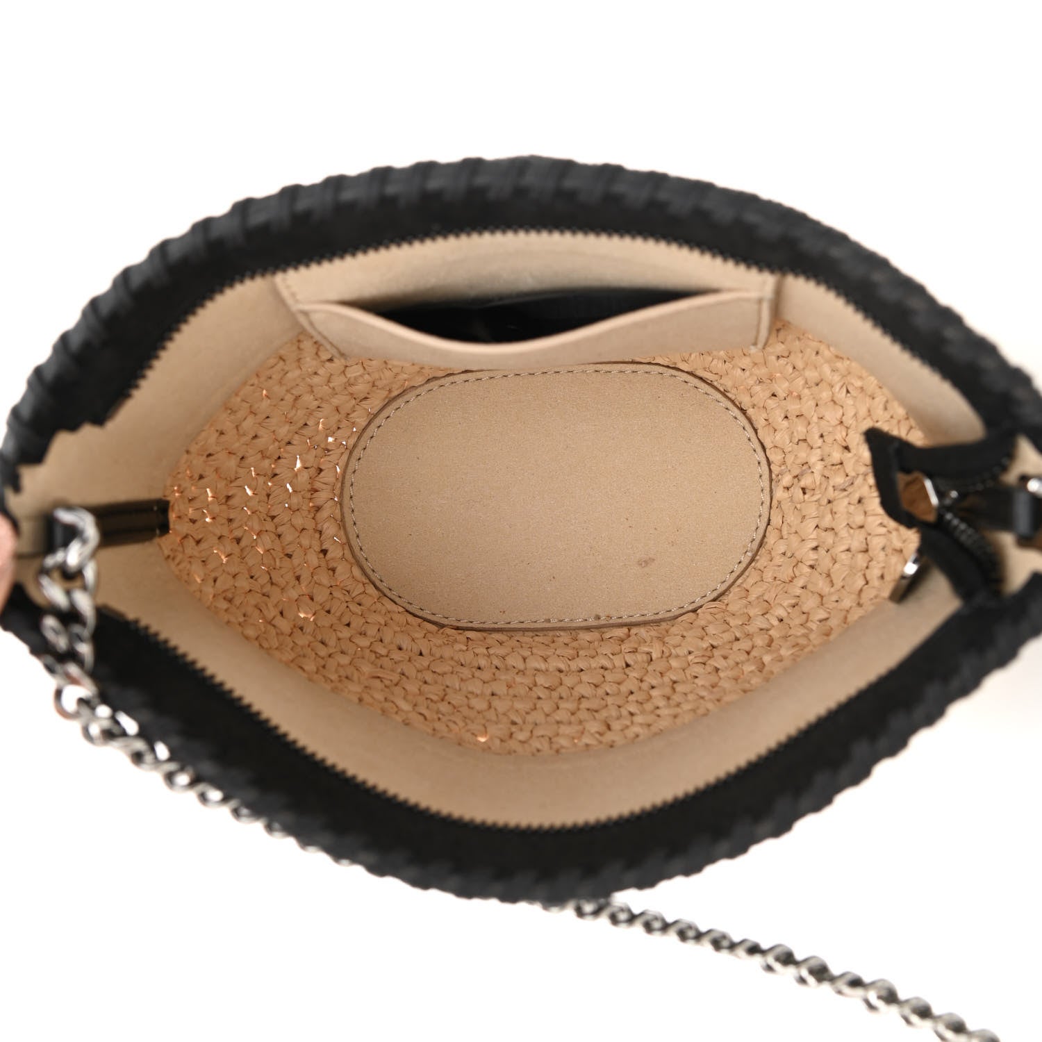 Stella McCartney Shaggy Deer Raffia Mini Shoulder Bag Black 5 of 8
