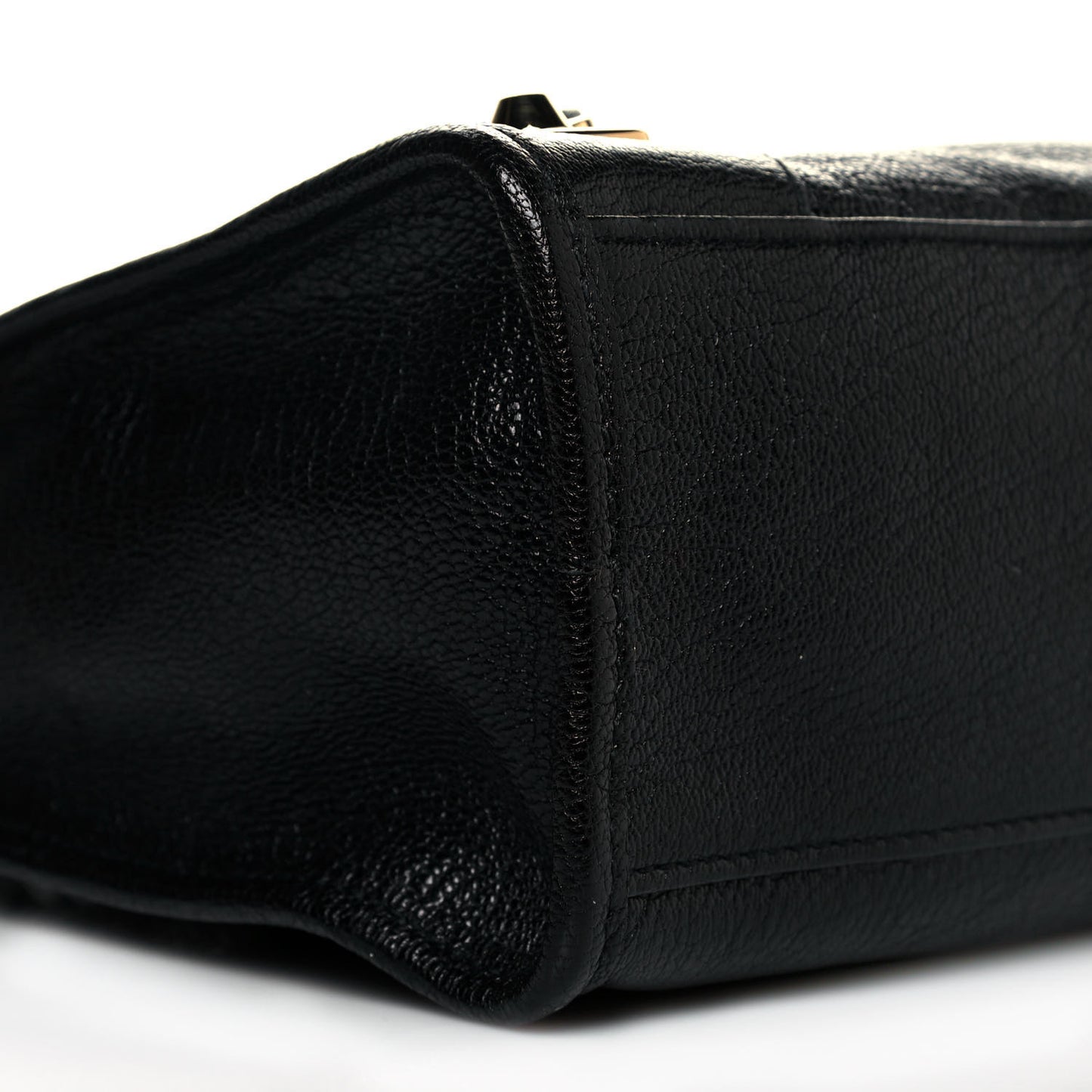 Chevre Gold Metallic Edge Hardware S City Black