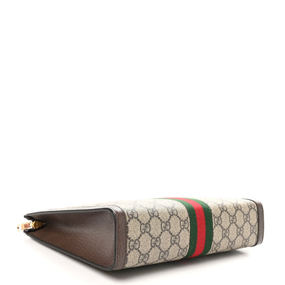 Gucci GG Supreme Monogram Web Ophidia Pouch Brown 4 of 10