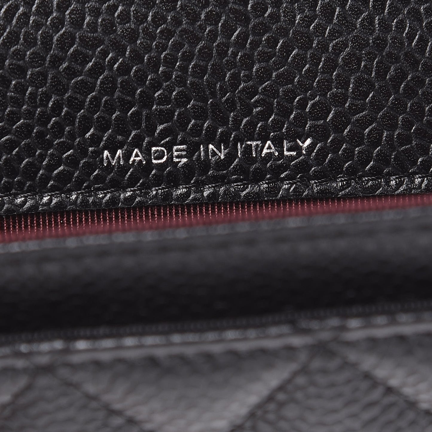 Caviar Quilted Flap Card Holder Black