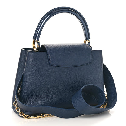 Louis Vuitton Taurillon Flower Chain Capucines MM Navy 3 of 9