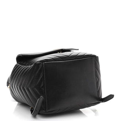 Saint Laurent Lambskin Matelasse Monogram Joe Backpack Black 4 of 9