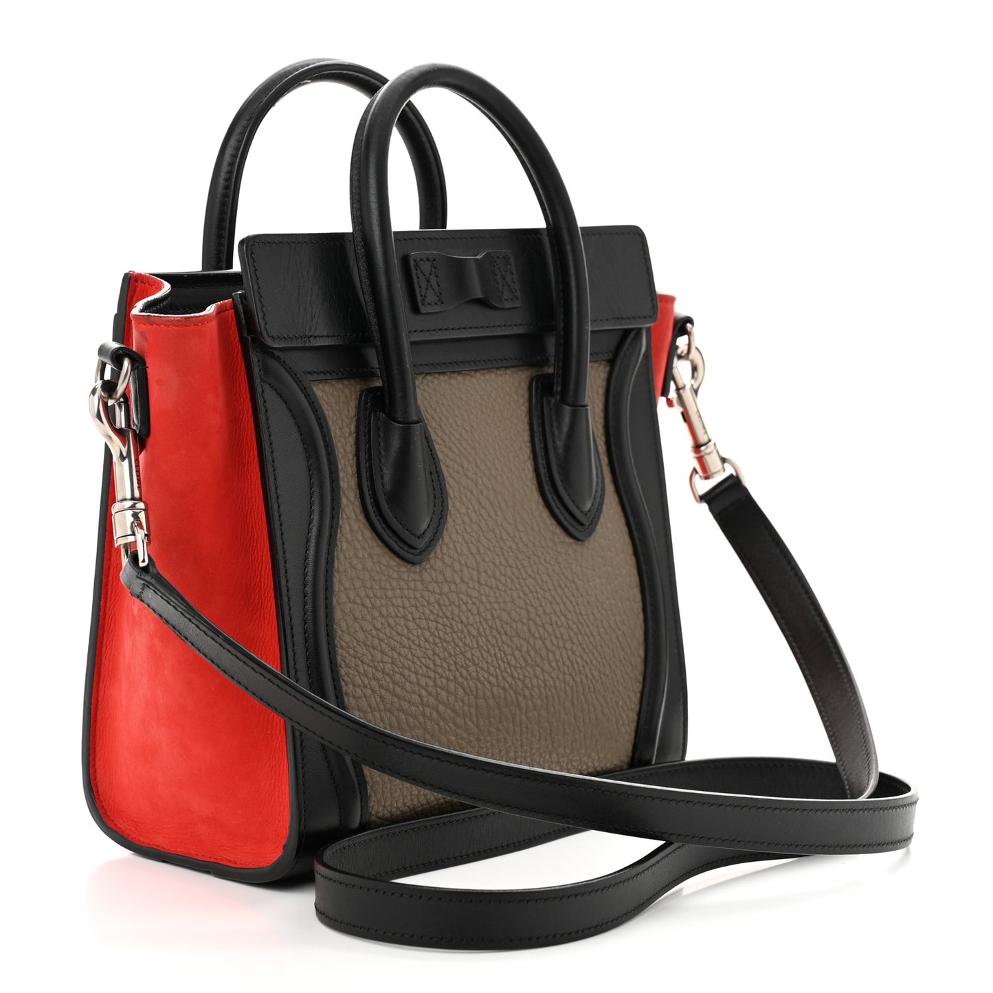 Bullhide Calfskin Nubuck Nano Tri-Color Luggage Souris