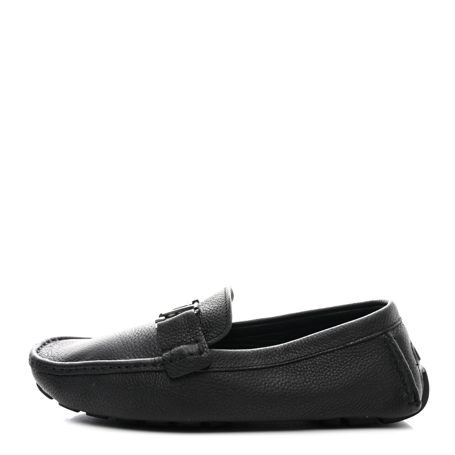 Louis Vuitton Taiga Mens Monte Carlo Car Shoe Moccasin Loafers 45 Black 1 of 11