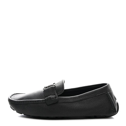 Louis Vuitton Taiga Mens Monte Carlo Car Shoe Moccasin Loafers 45 Black 1 of 11