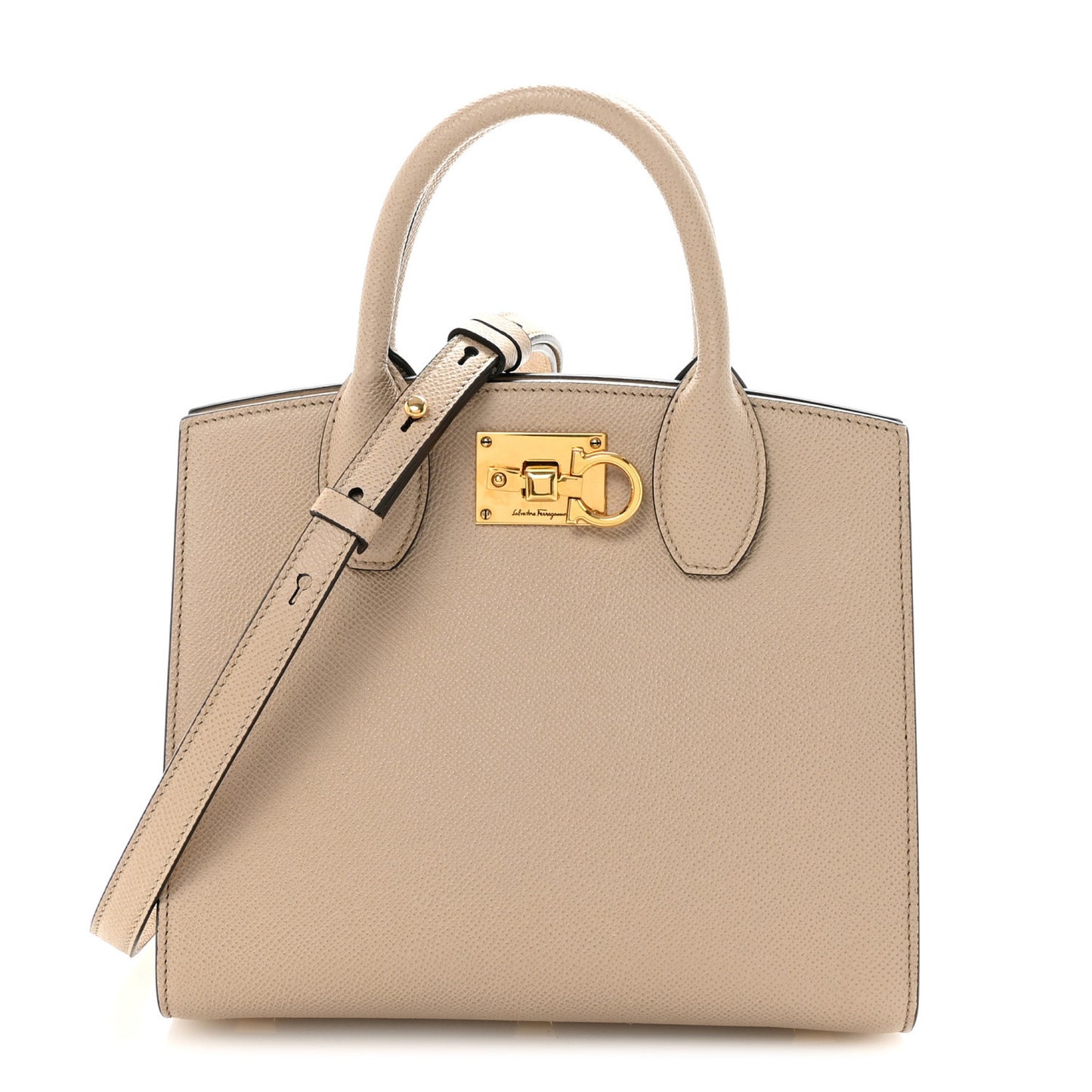Calfskin Small The Studio Box Bag Daino