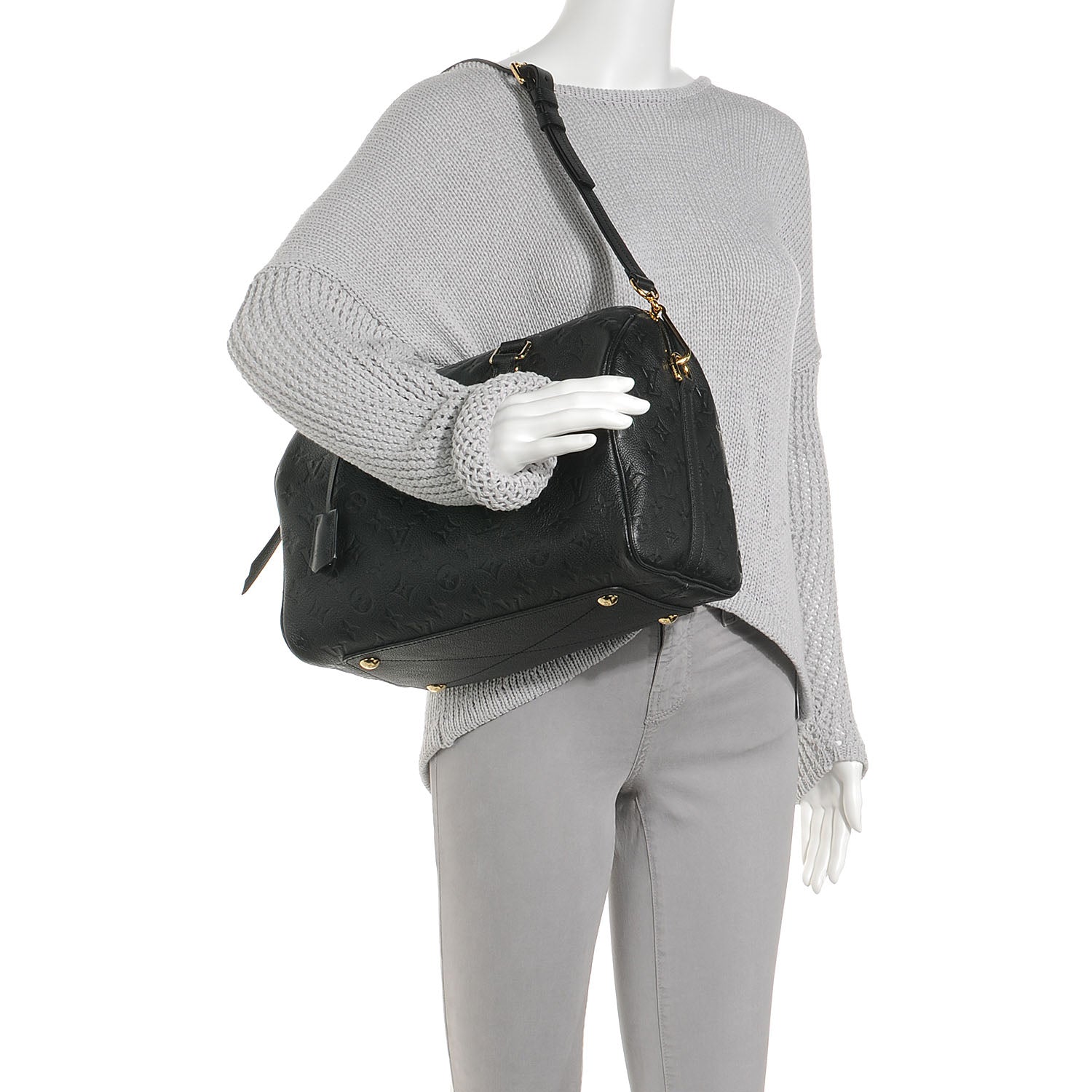 Louis Vuitton Empreinte Speedy Bandouliere 30 Black 2 of 7