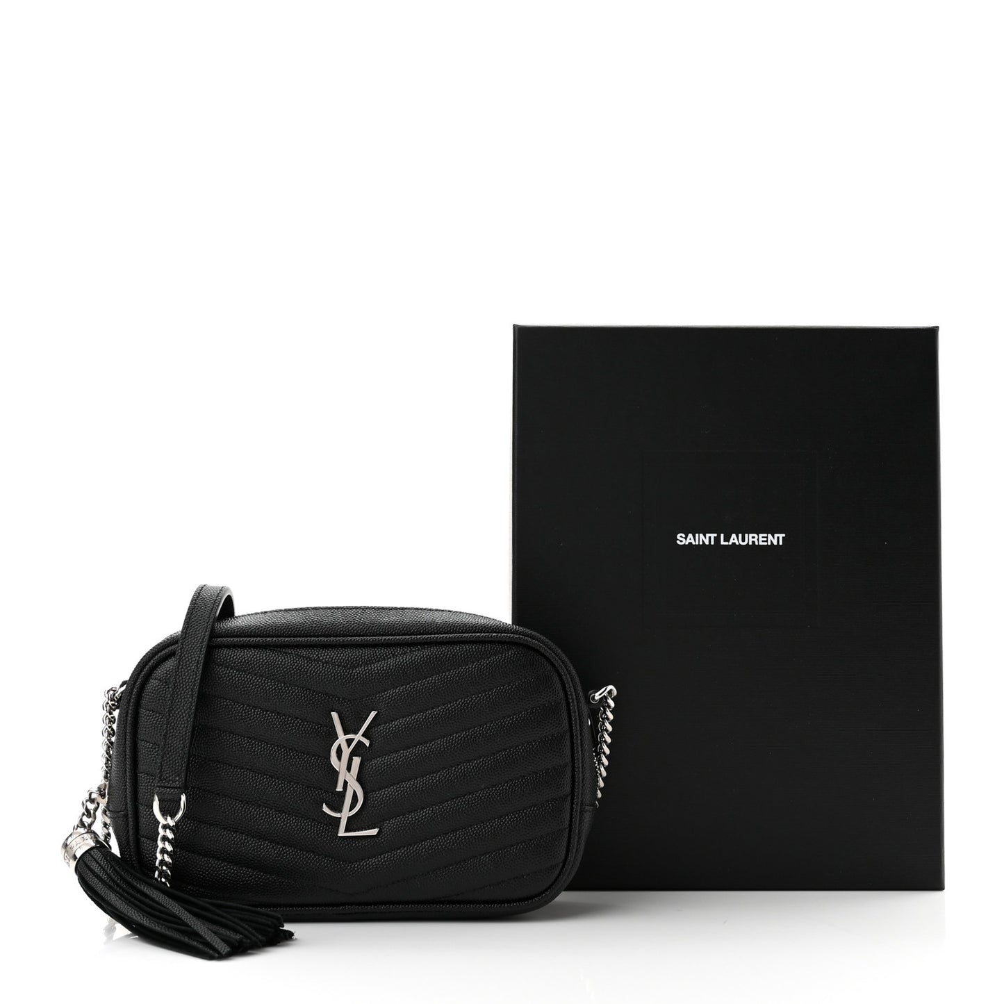 Grain De Poudre Matelasse Monogram Mini Lou Camera Bag Black