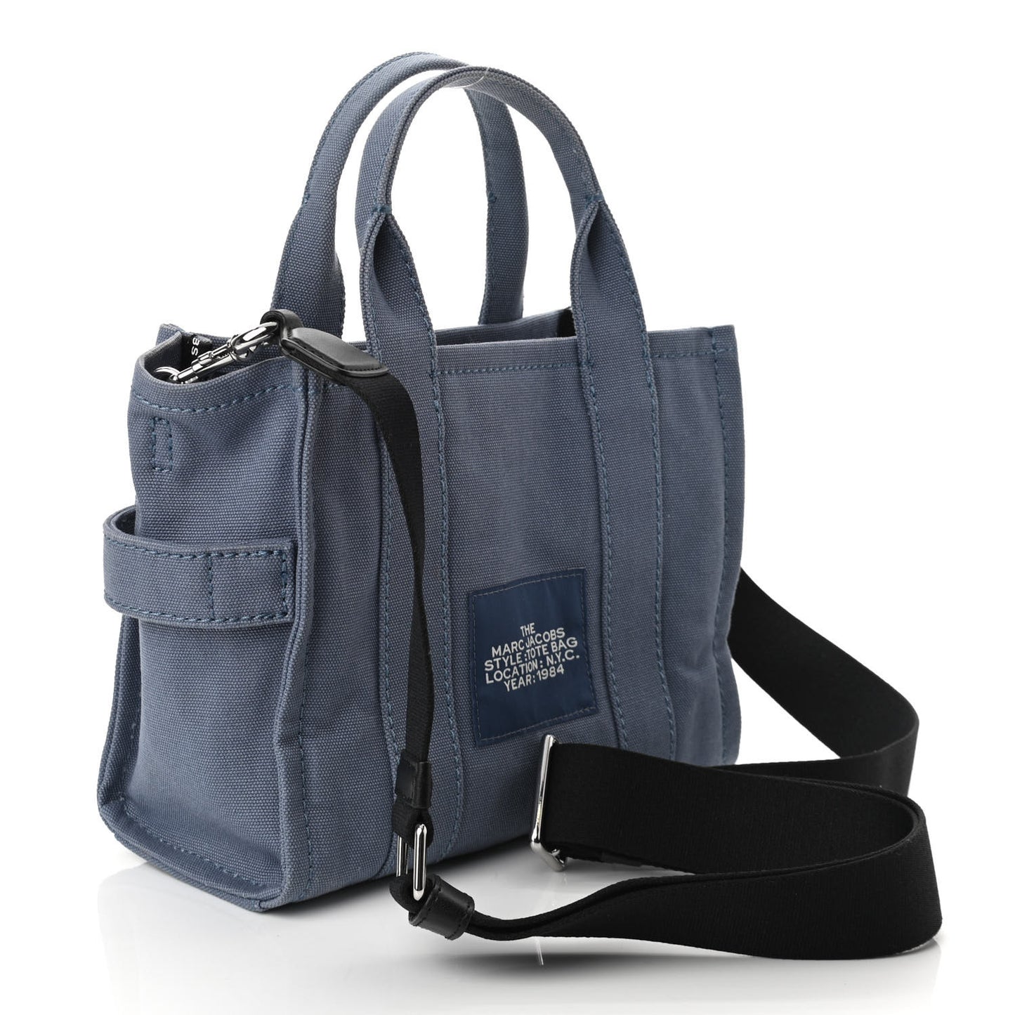 Cotton Canvas Mini The Tote Bag Blue Shadow