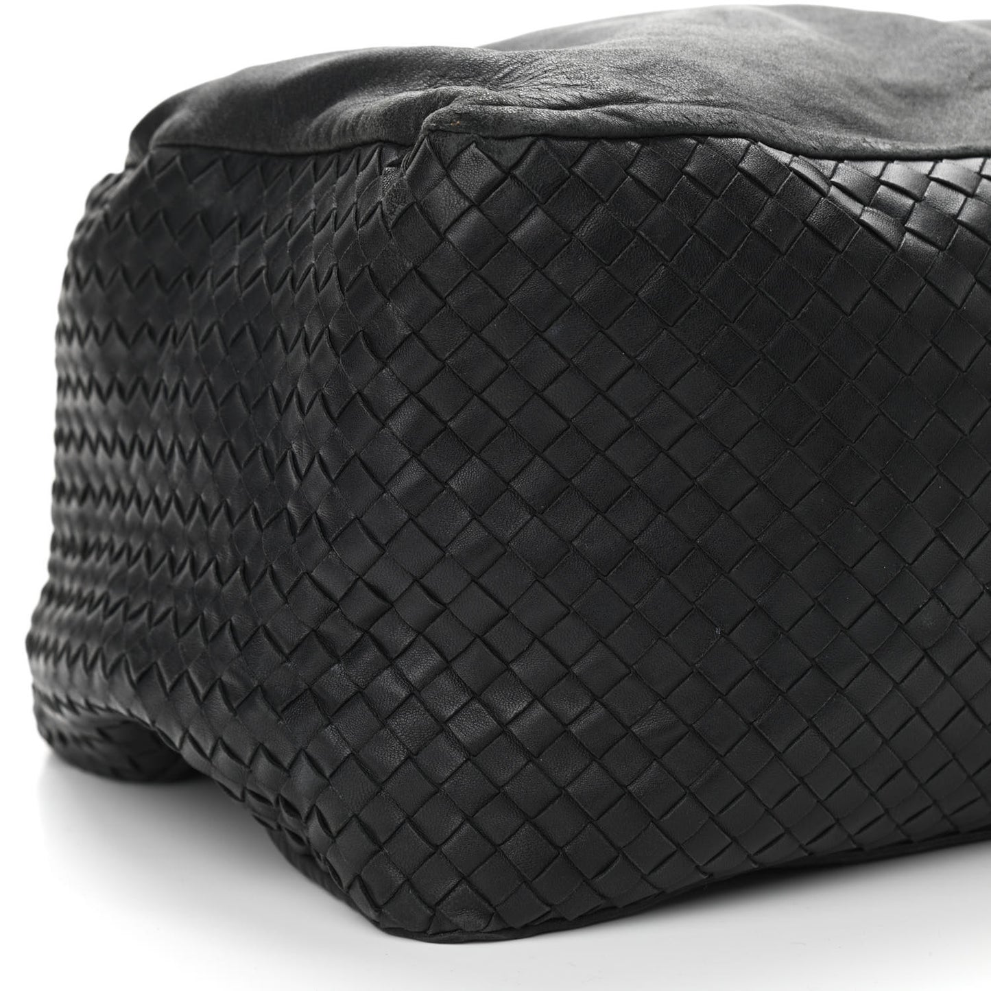 Nappa Intrecciato Large Knot Hobo Black