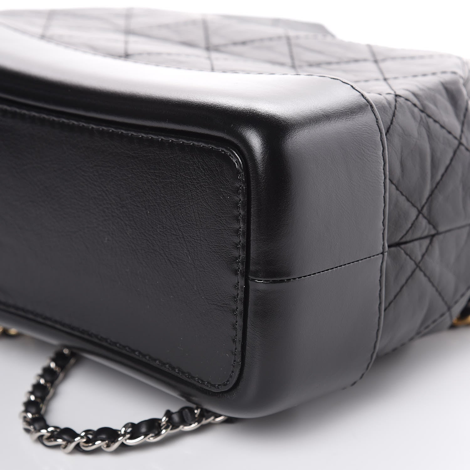 Chanel Aged Calfskin Quilted Small Gabrielle Backpack Black 9 of 11