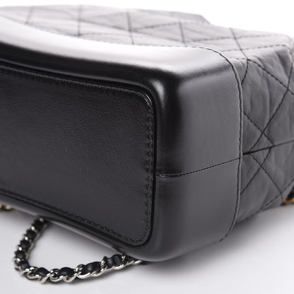 Chanel Aged Calfskin Quilted Small Gabrielle Backpack Black 9 of 11