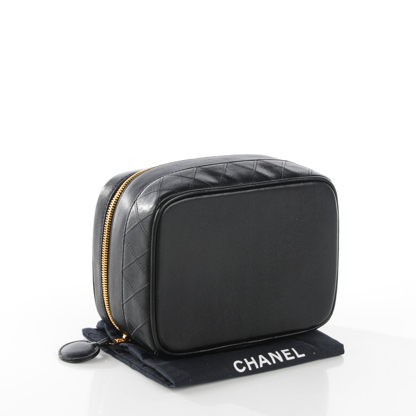 Calfskin Vanity Cosmetic Case Black