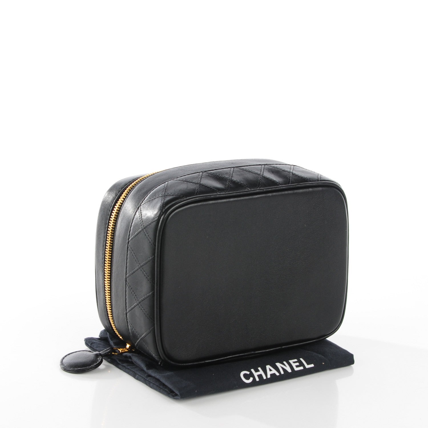Chanel Calfskin Vanity Cosmetic Case Black 4 of 8
